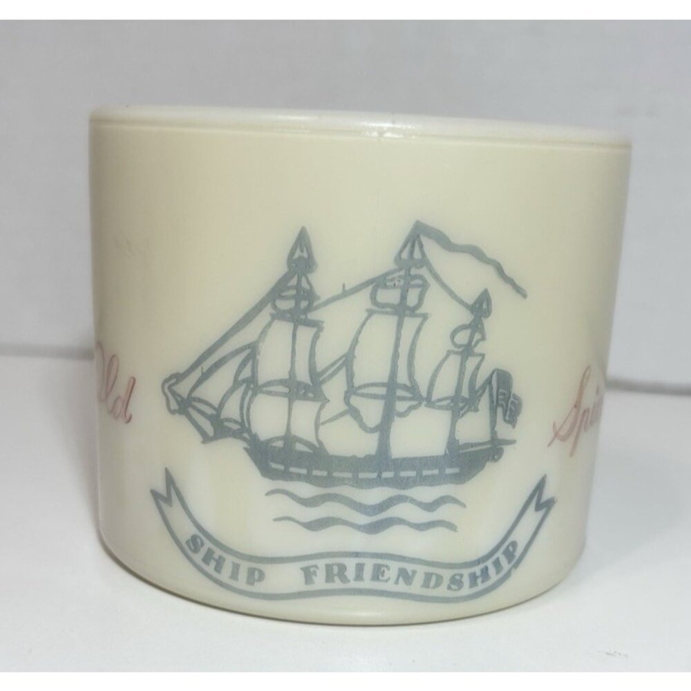 Old Spice Shulton Early American Milk Glass Shaving Mug Clifton NJ  Vintage